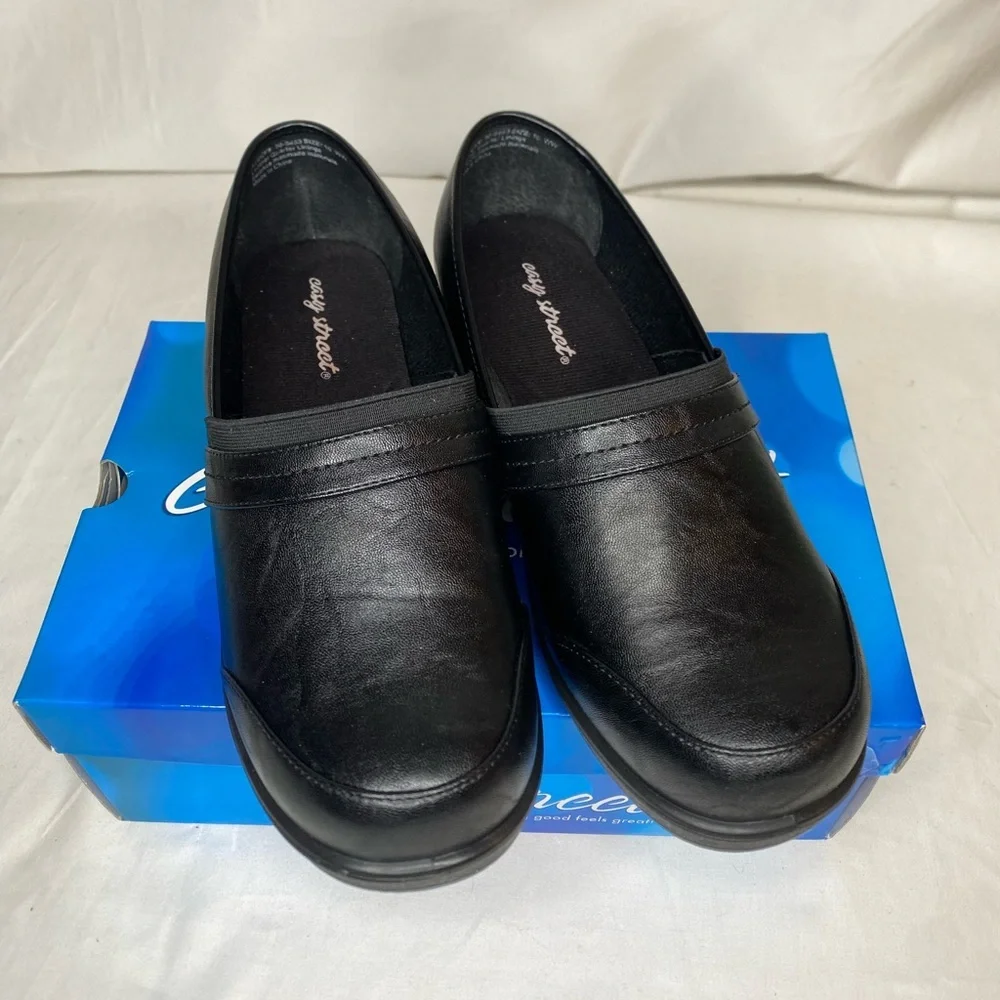 Women Easy Street Black Origin Clogs 10WW - Picture 3 of 10